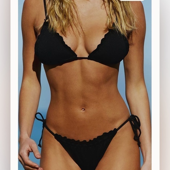 Free People IT’S NOW COOL The Frill Tie Eco Bikini Bottom, Size Medium (v) - Picture 2 of 14